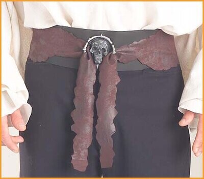 DISTRESSED SUEDE PIRATE BELT
