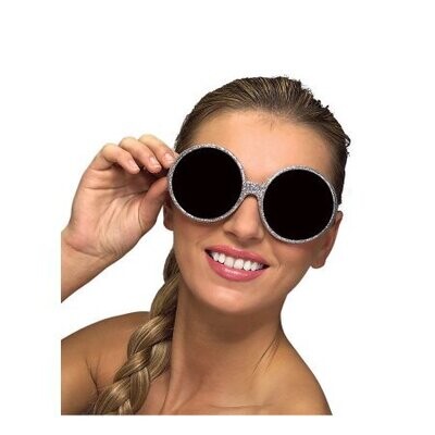 SILVER ROUND GLITTER NOVELTY EYEWEAR