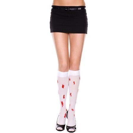 blood drip opaque knee high