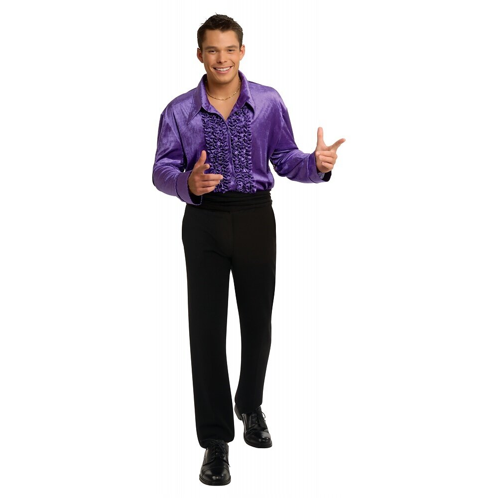PURPLE VELVET DISCO SHIRT