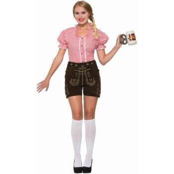 LEDERHOSEN GINGHAM SHIRT RED