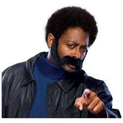 MUSTSACHE SIDEBURNS BLACK