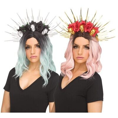 Skull Rose Crown asst