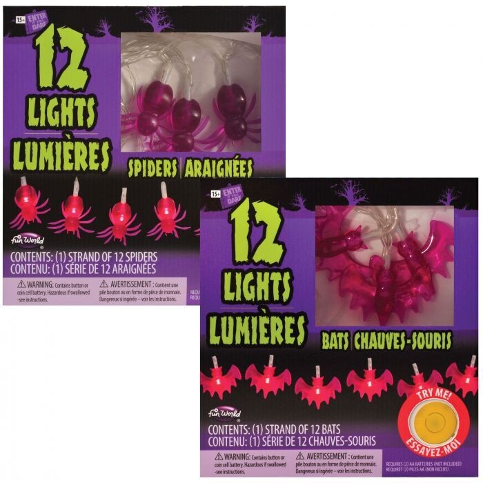 bat and spider light asst