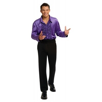 PURPLE VELVET DISCO SHIRT