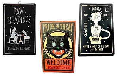 Metal sign cats