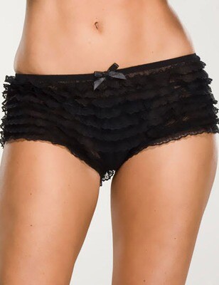 Micromash Lace Ruffle shorts