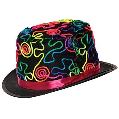 Psychedelic black light hat
