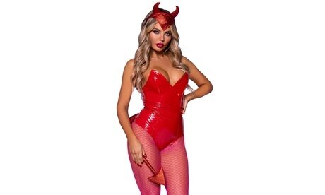 glitter devil headband (2 pc)