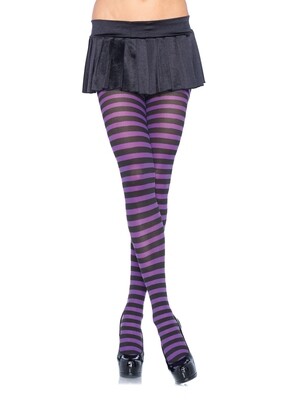 Nylon striped tights