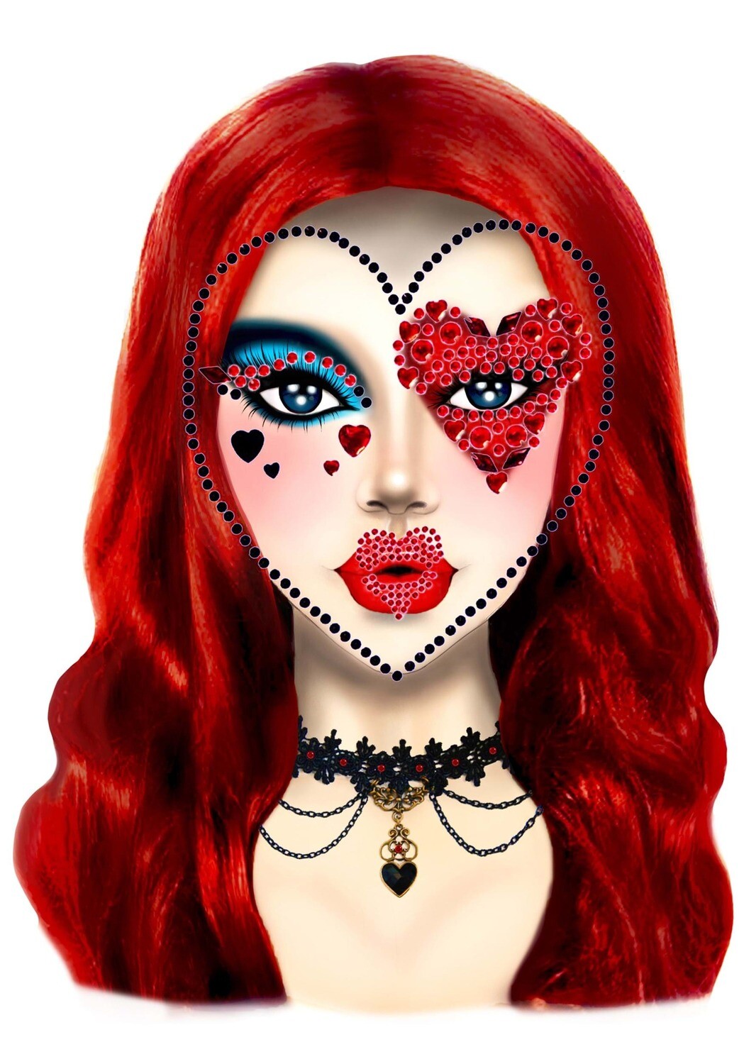 Queen adhesive face jewel