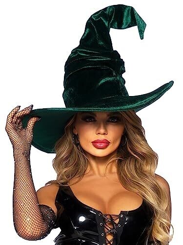 Velvet Ruched witch hat