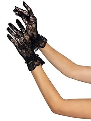 Floral Stretch Lace Gloves