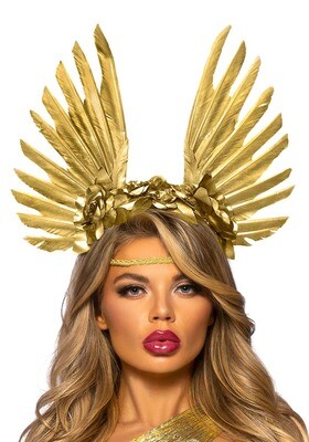 golden goddess floral headband