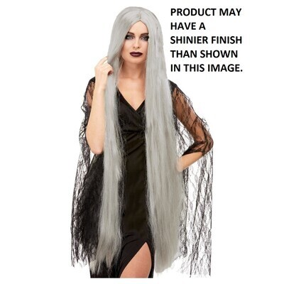 Witch wig extra long  greyish white