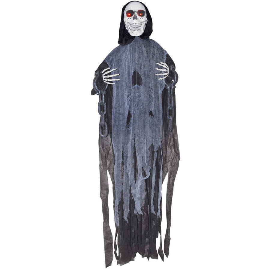 Animated Hanging black reaper with chains