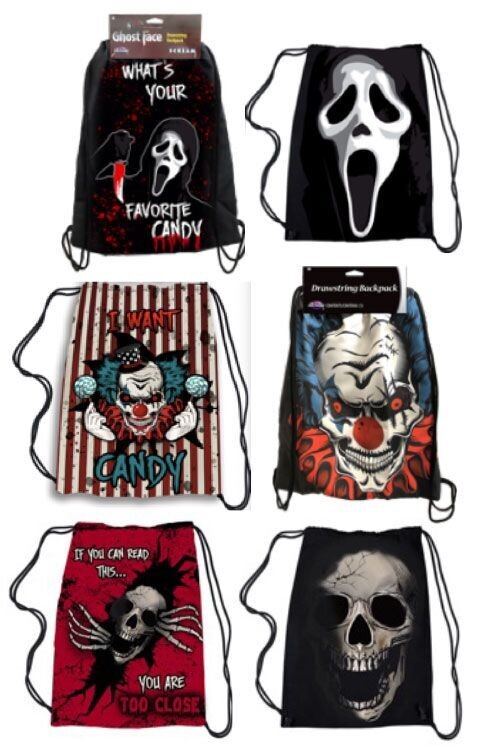 Drawstring backpacks assorted styles