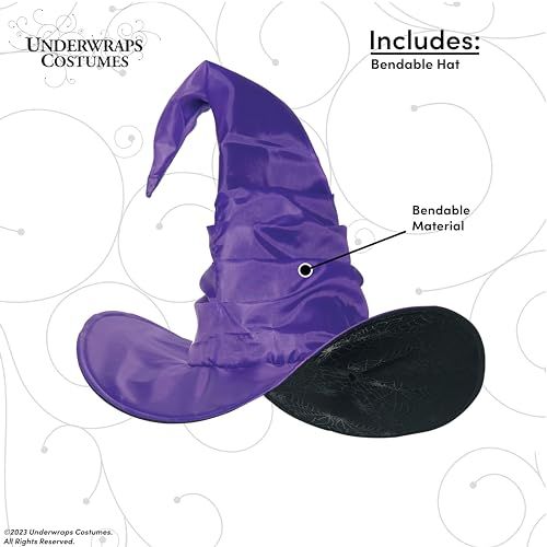Curved witch hat purple
