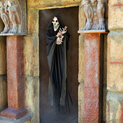 4 ft hanging reaper playing guitar