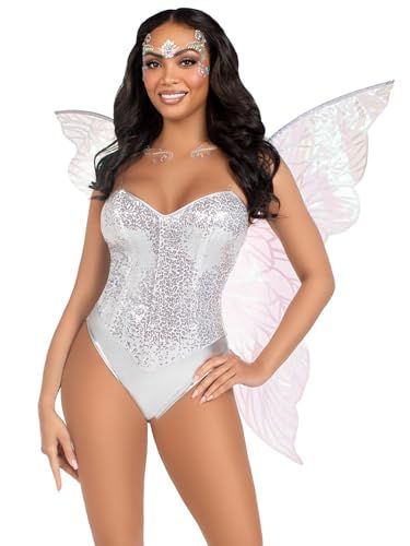 Iridescent strapless fairy wings (clear)