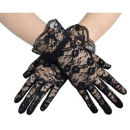 Gloves lace wrist gloves