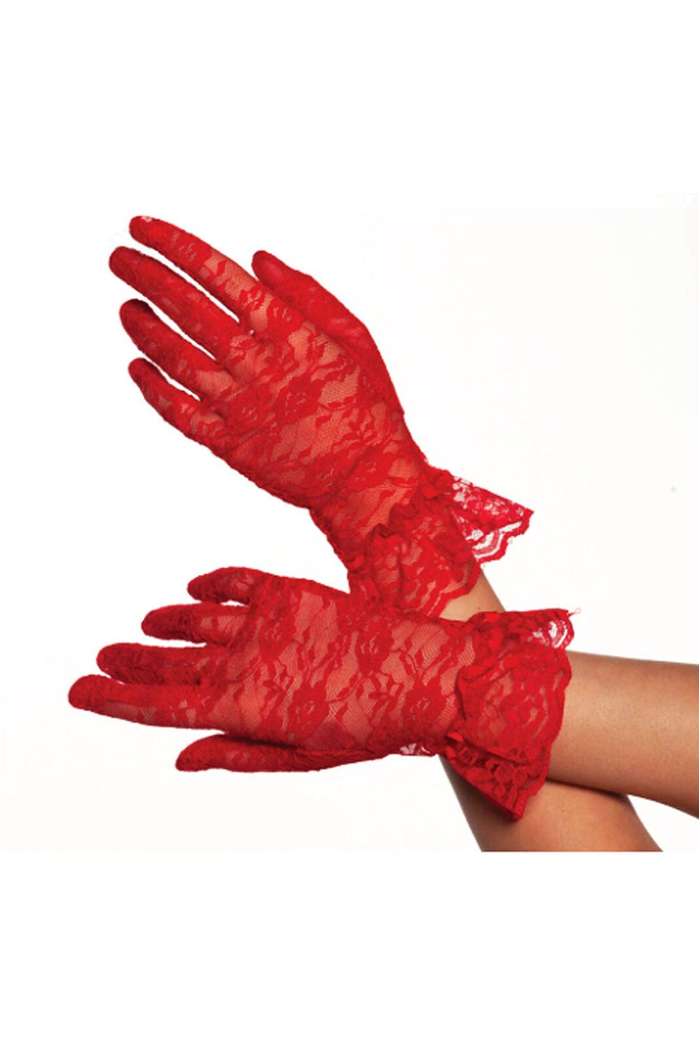 Gloves lace wrist gloves