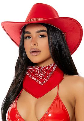 Faux Suede Cowboy Hat