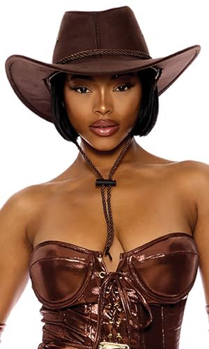 Faux Suede Cowboy Hat