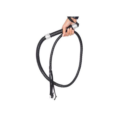 Faux rhinestone leather whip