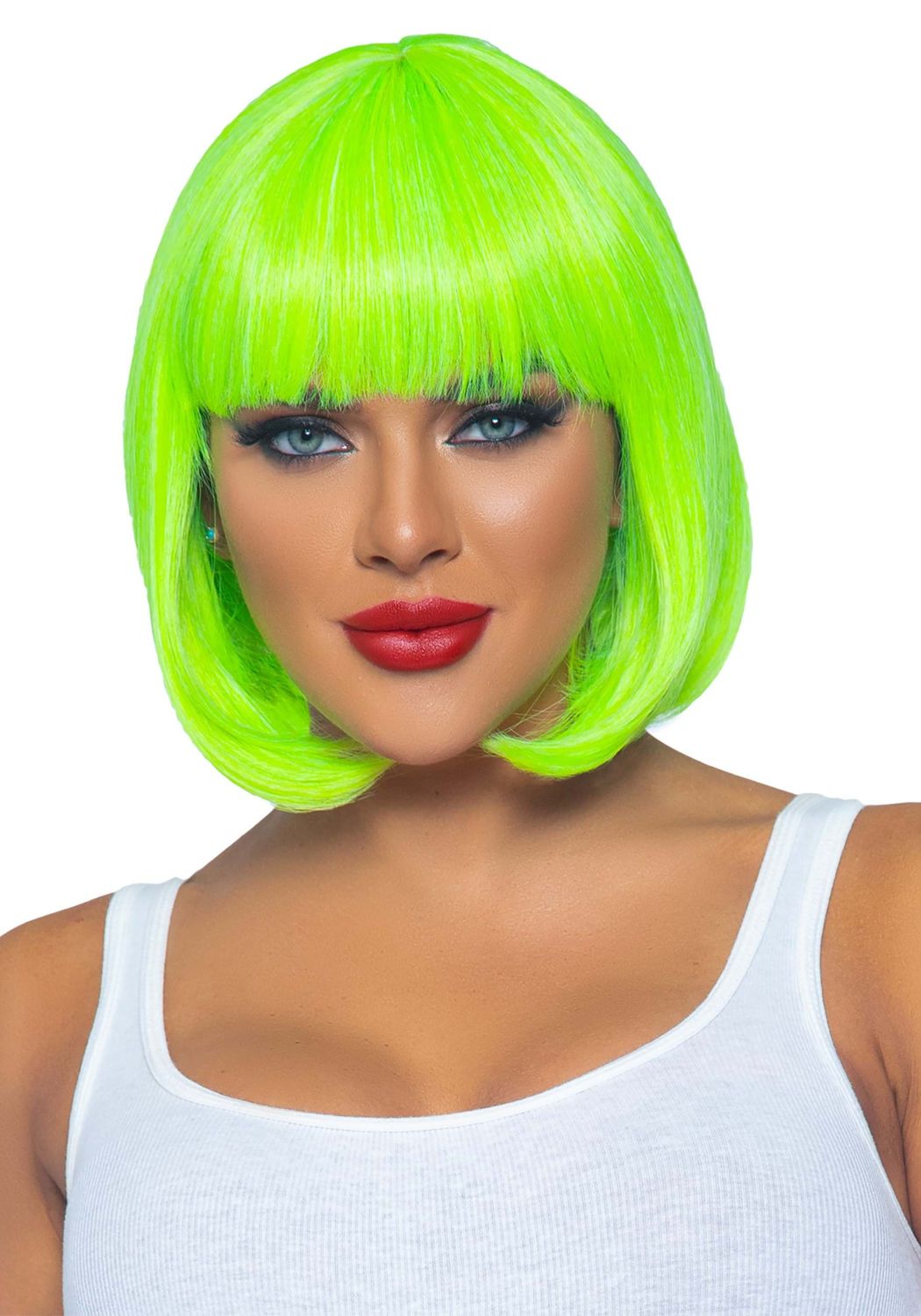 12&quot; Neon short bob green