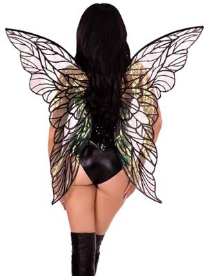 Iridescent Strapless Fairy wings (black)