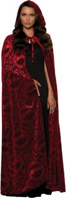 Hooded Vampire Cape Bat Print