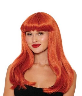 Long Auburn with Bangs