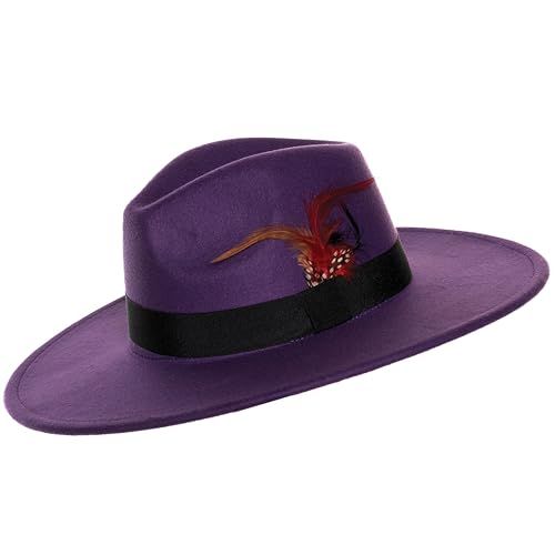 Wide Brim Pimp hat purple