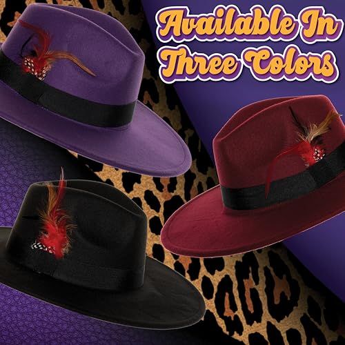 Wide Brim Pimp hat purple