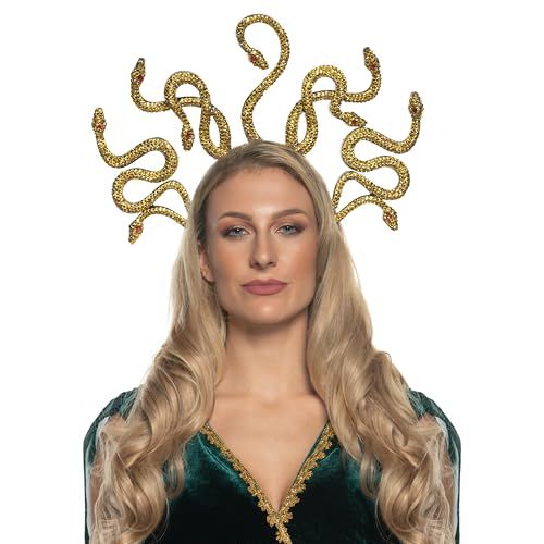 Gold Medusa rhinestone headpiece