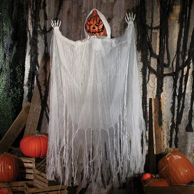 Animated Hanging Pumpkin Man