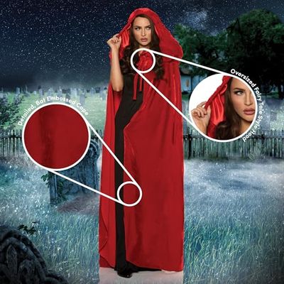Velvet cape with deluxe hood