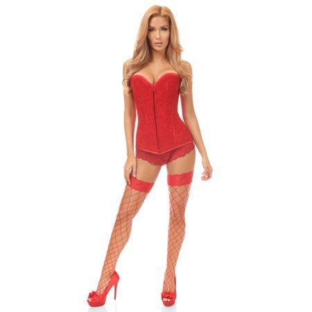 Lavish Satin lace corset (red)