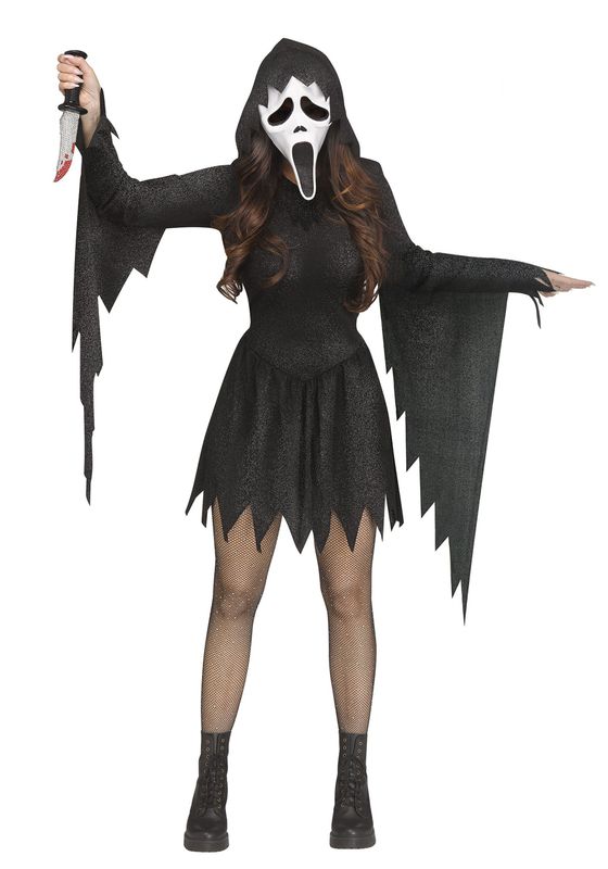 Ghost face hooded black sequence