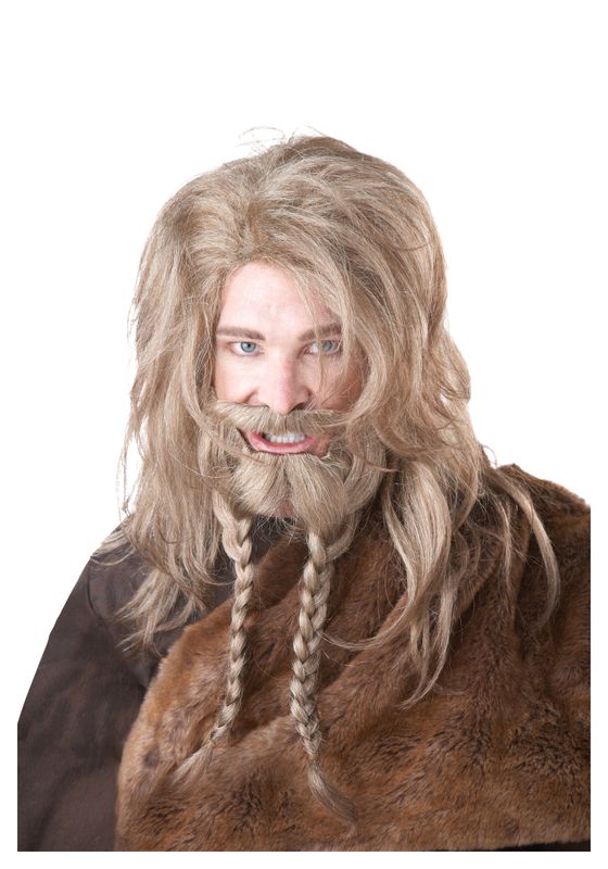 viking wig brown