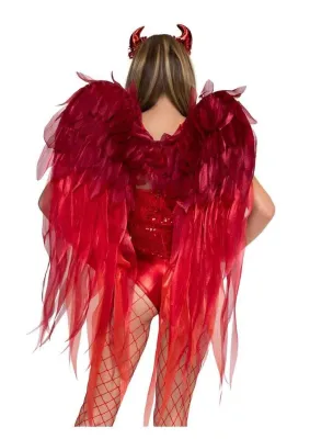 Devil Chiffon Wings with Horns