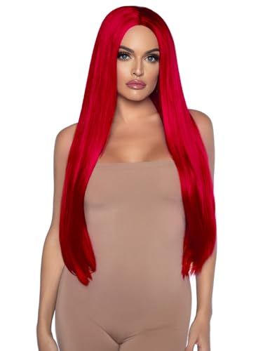 33 inch long straight center part