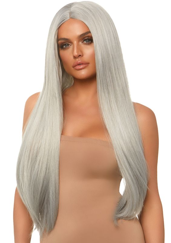 33 inch long straight center part