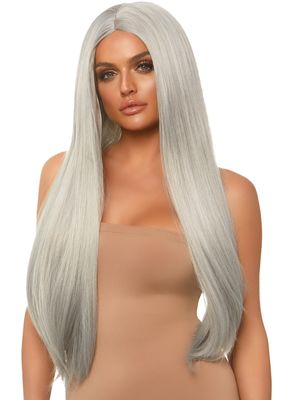 33 inch long straight center part