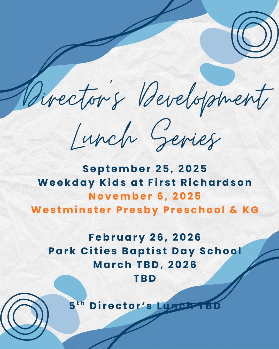 Director's Lunch - 1 time