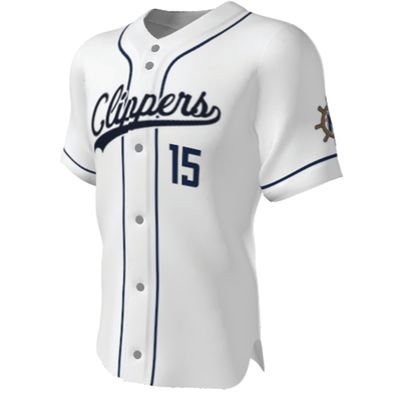 **REQUIRED** White full button jersey for VanSickle Team