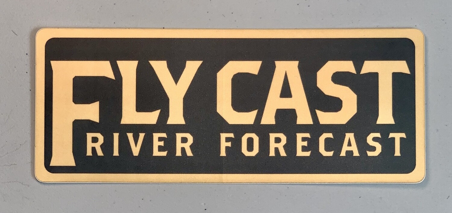 FlyCast Sticker - Text Logo (slate green/yellow) FlyCast Sticker - Text Logo (slate green/yellow)