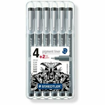 Set  Rapidografo Staedtler Desechable Pigment Liner X 6