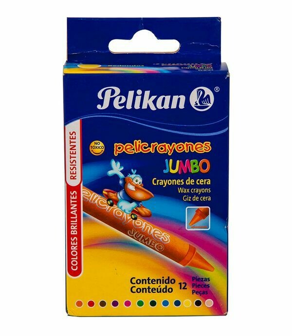 Crayones Jumbo Pelikan  x 12 Unidades
